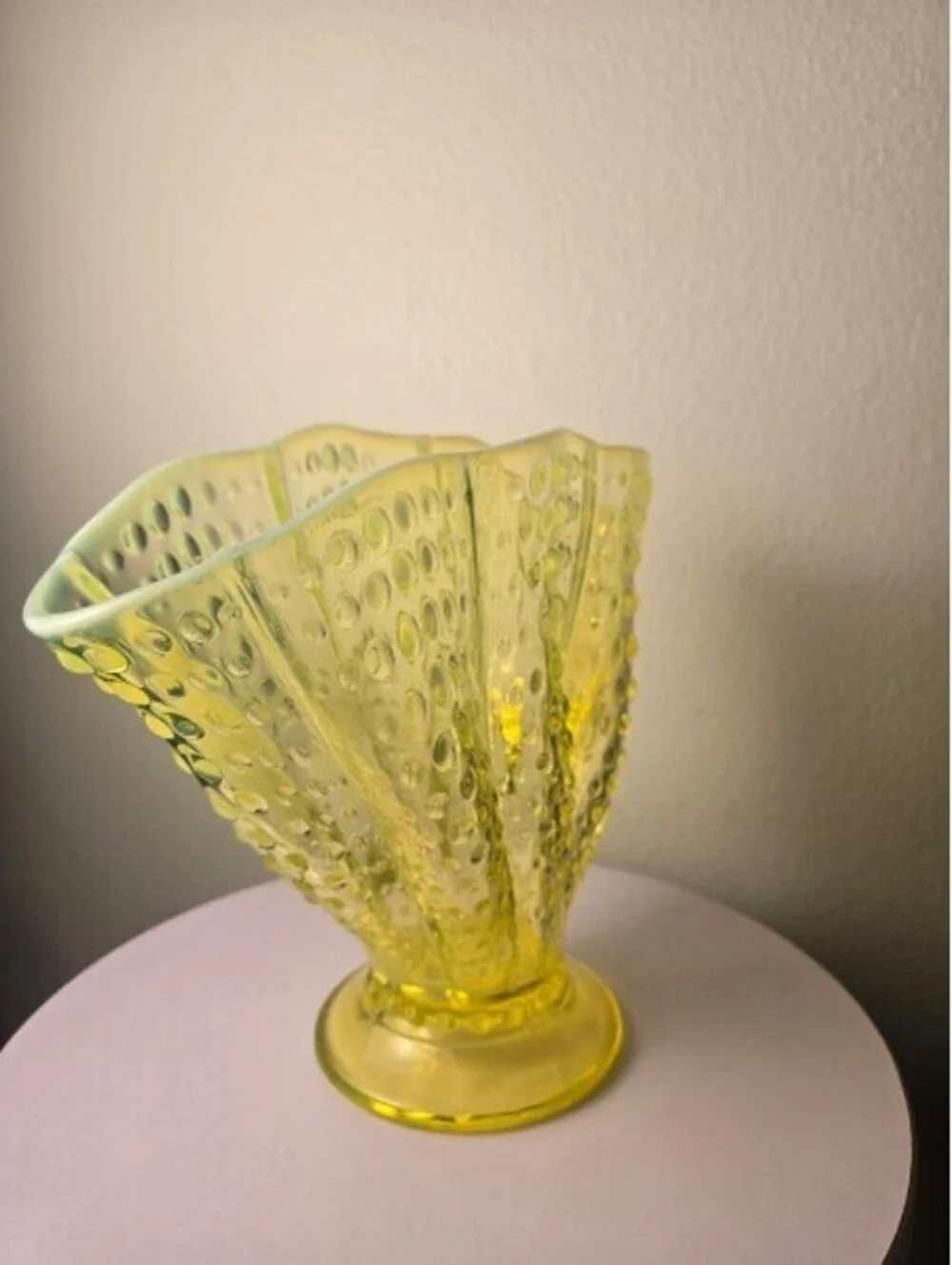 Fenton Topaz Opalescent Hobnail Large 8